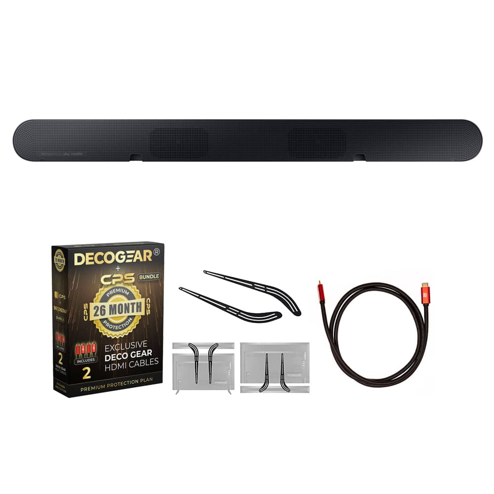 Samsung - 5.0ch. Wireless Dolby ATMOS Soundbar w/ Q-Symphony 2024 + 26 Month Warranty Potection Pack Bundle