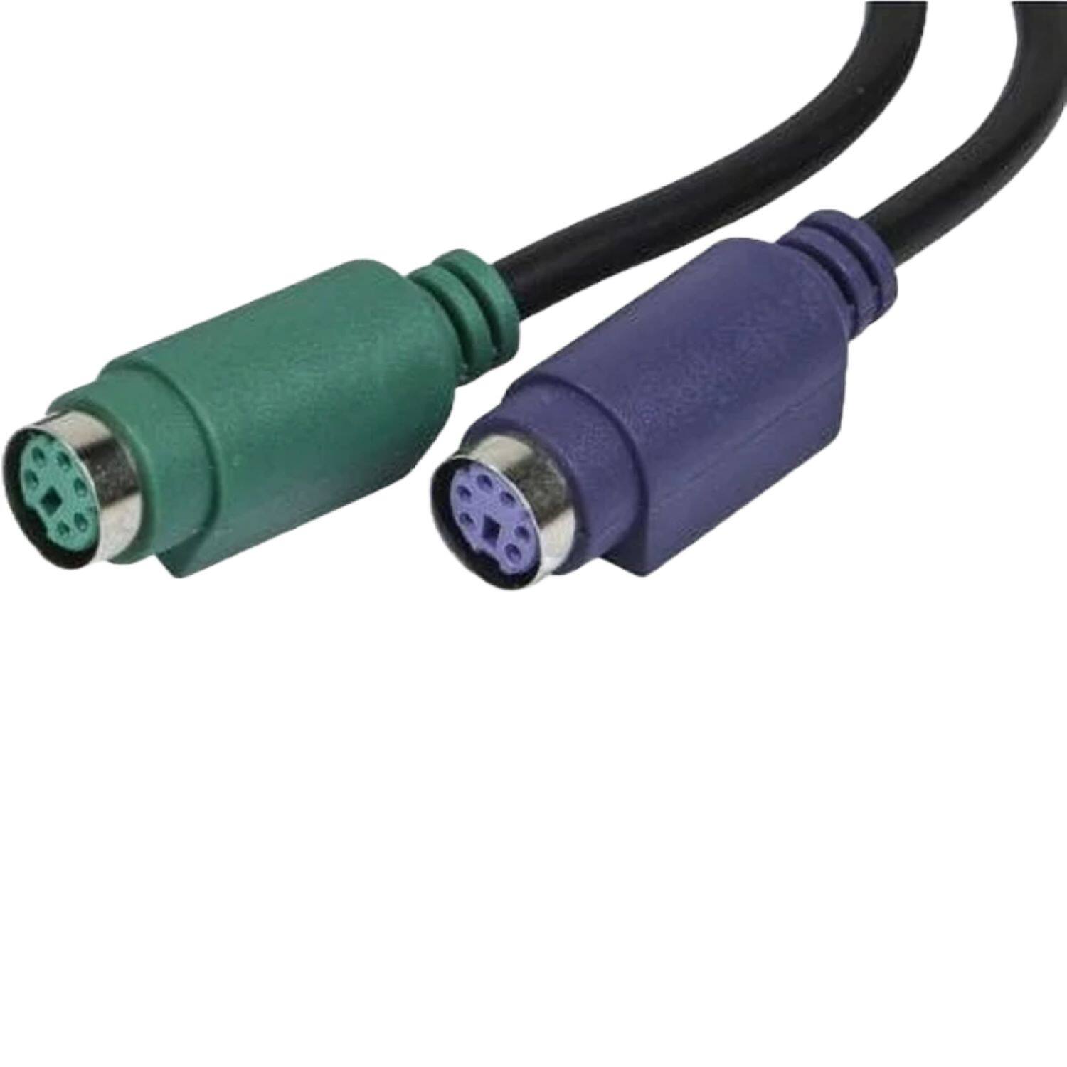 Angle. Sanoxy - PS/2 to USB Dual Adapter Converter Cable for Keyboard and Mouse - Black.