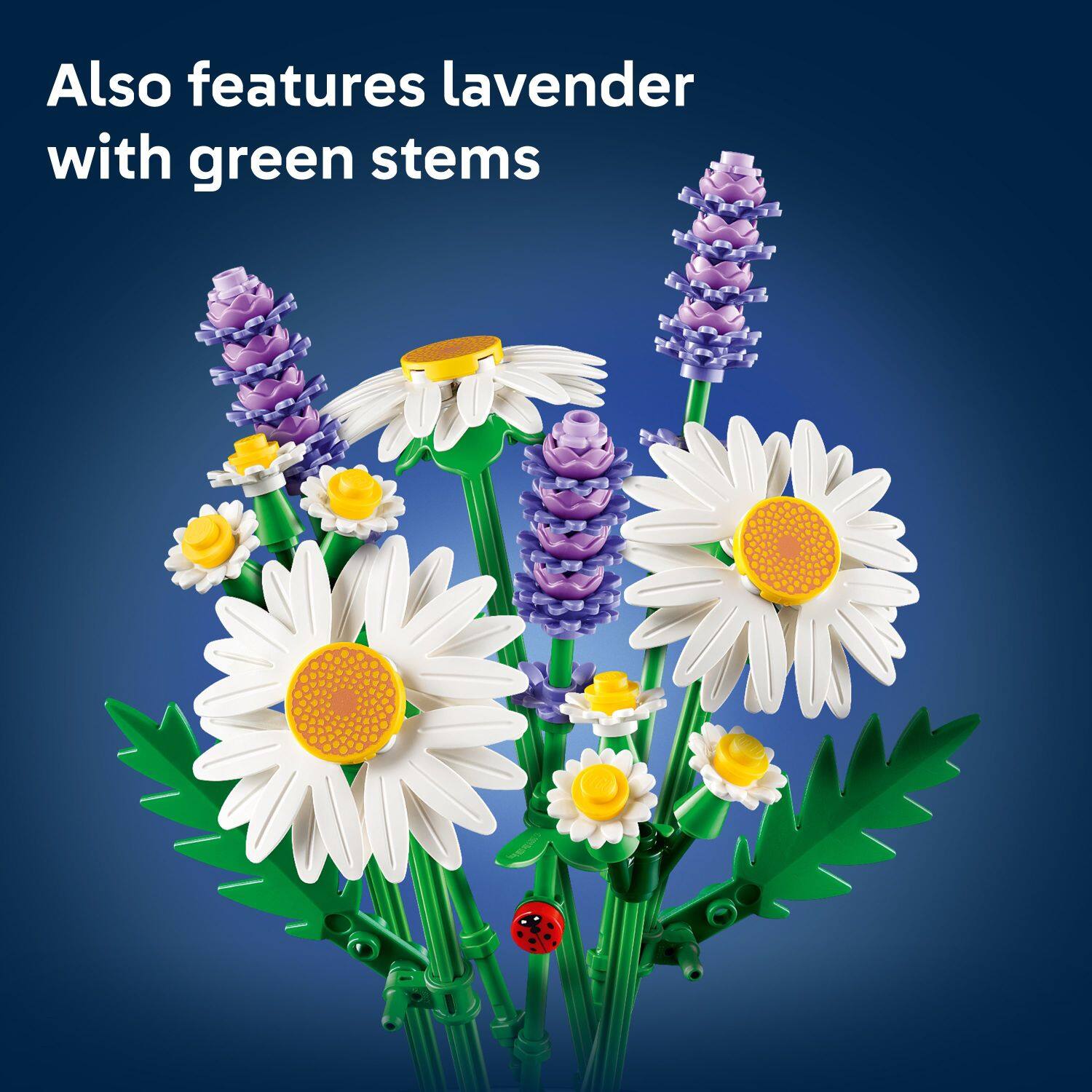 Also features lavender with green stems