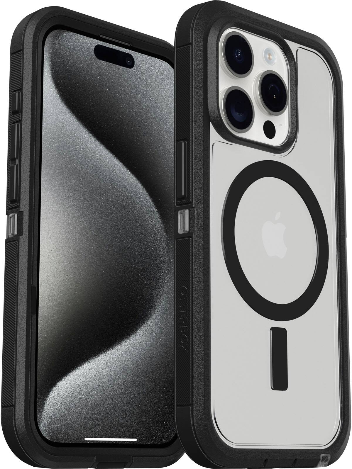 Alt View 1. OtterBox - Defender Series Pro XT Hard Shell for MagSafe for Apple iPhone 15 Pro - Dark Side.