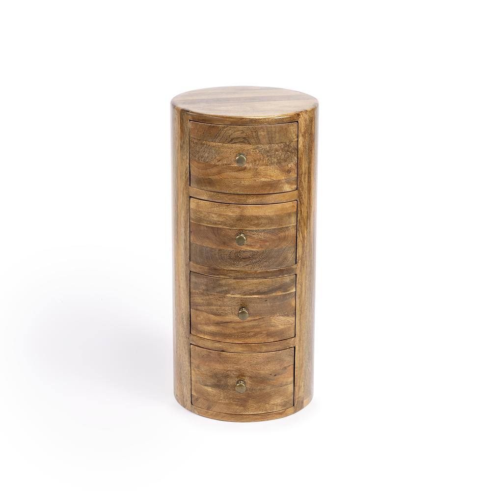 Alt View 3. Butler Specialty - Liam Light Wood End Table with Storage - Light Brown.