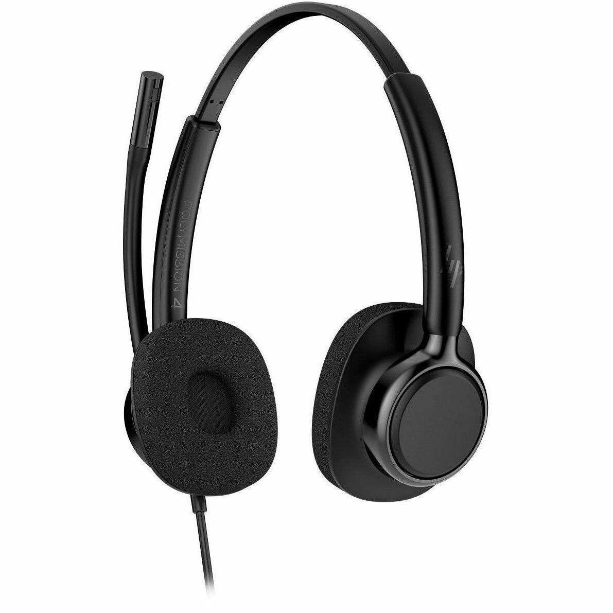 Alt View 4. Poly - Poly Mission 425 Stereo USB Wired Headset Classic - Microsoft Teams Certification - Stereo - USB, USB Type A, USB Type C - Black.