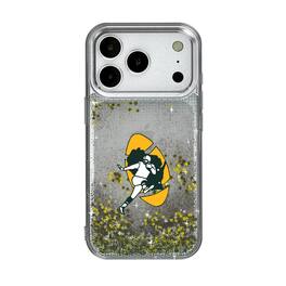 Keyscaper - NFL - Green Bay Packers Linen Logo iPhone Glitter Case - 14 - Multicolor