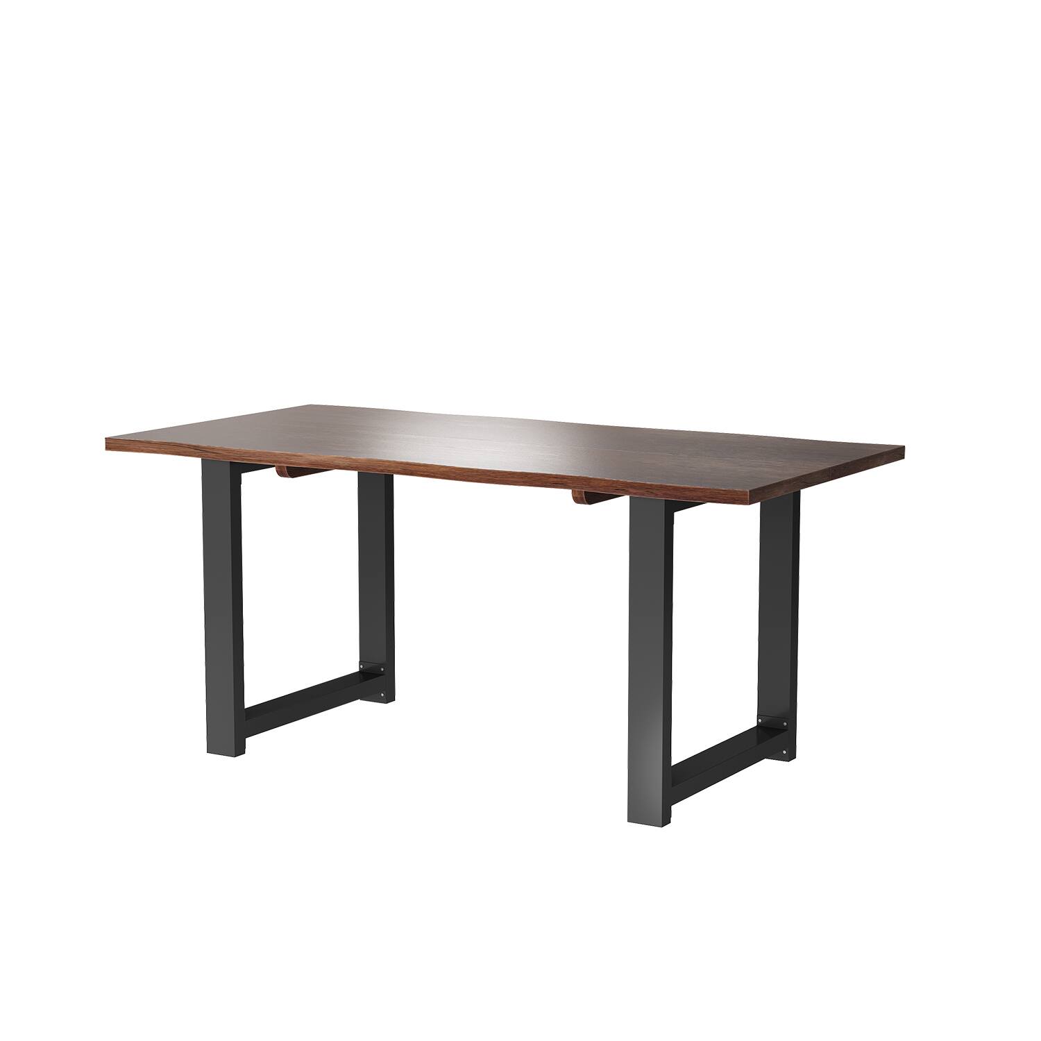 Alt View 8. Famapy - Industrial Solid Wood Desk with Steel Legs – 441LBS Weight Capacity, 63" Workbench for Office, Studio, Workshop - Walnut.