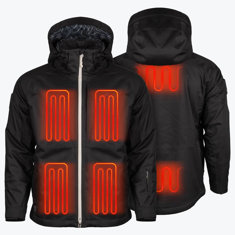 Alt View 1. Mobile Warming - App Controlled Men's Denali Heated Snow Jacket - Black.