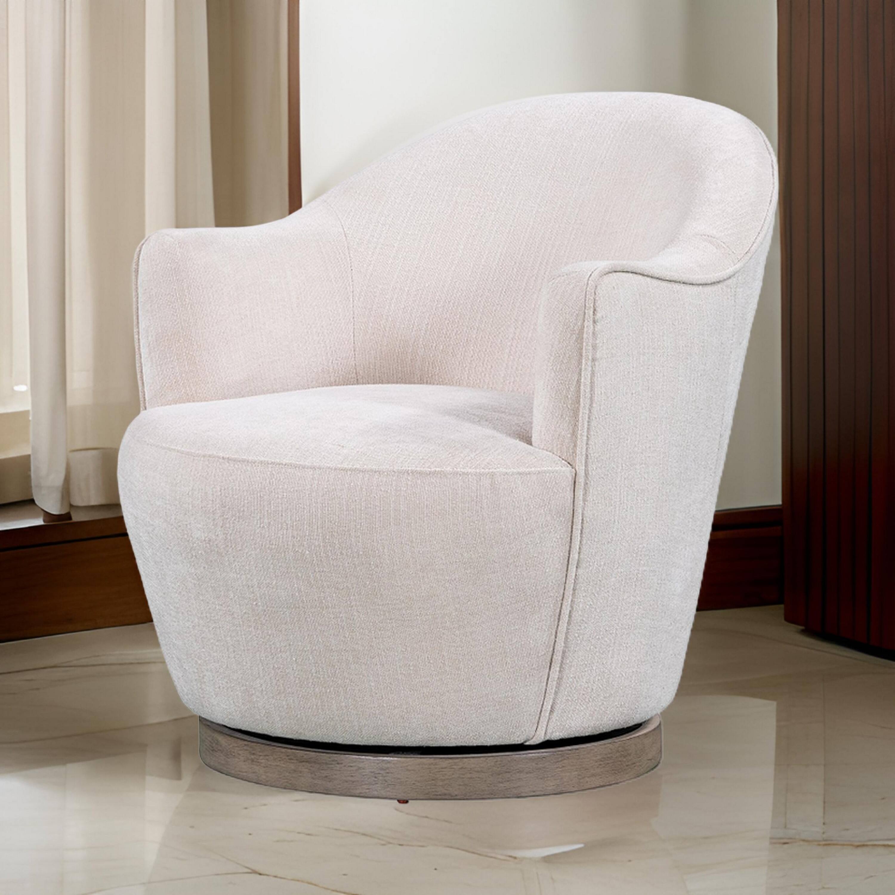 Alt View 2. Manhattan Lane - xia 32 Inch Armchair,  Aluminum Frame, Fade Resistant Fabric Cushions - Cream White.