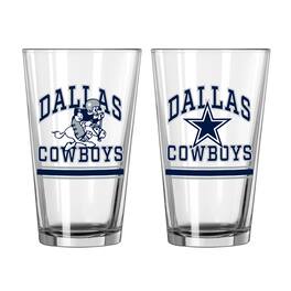 Logo Brands - Dallas Cowboys 16oz. Pint Glass Two Pack - Multicolor