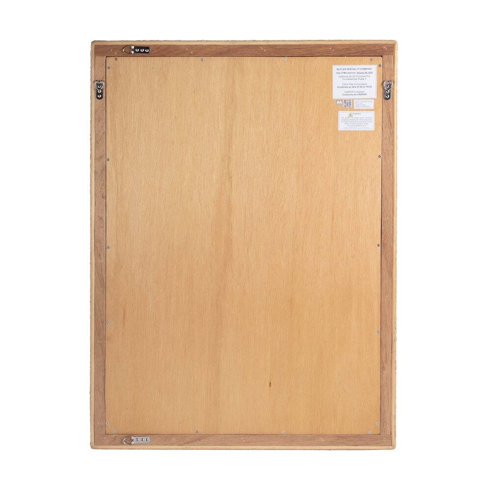 Front. Butler Specialty - Hana Woven Rattan Wall Mirror - Light Brown.