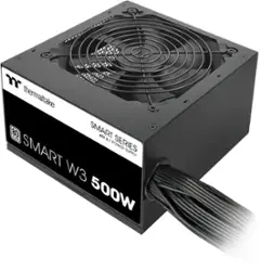 Thermaltake - Smart W3 500W 80Plus Certified ATX v3.1 Spec Power Supply - Black - Front_Zoom