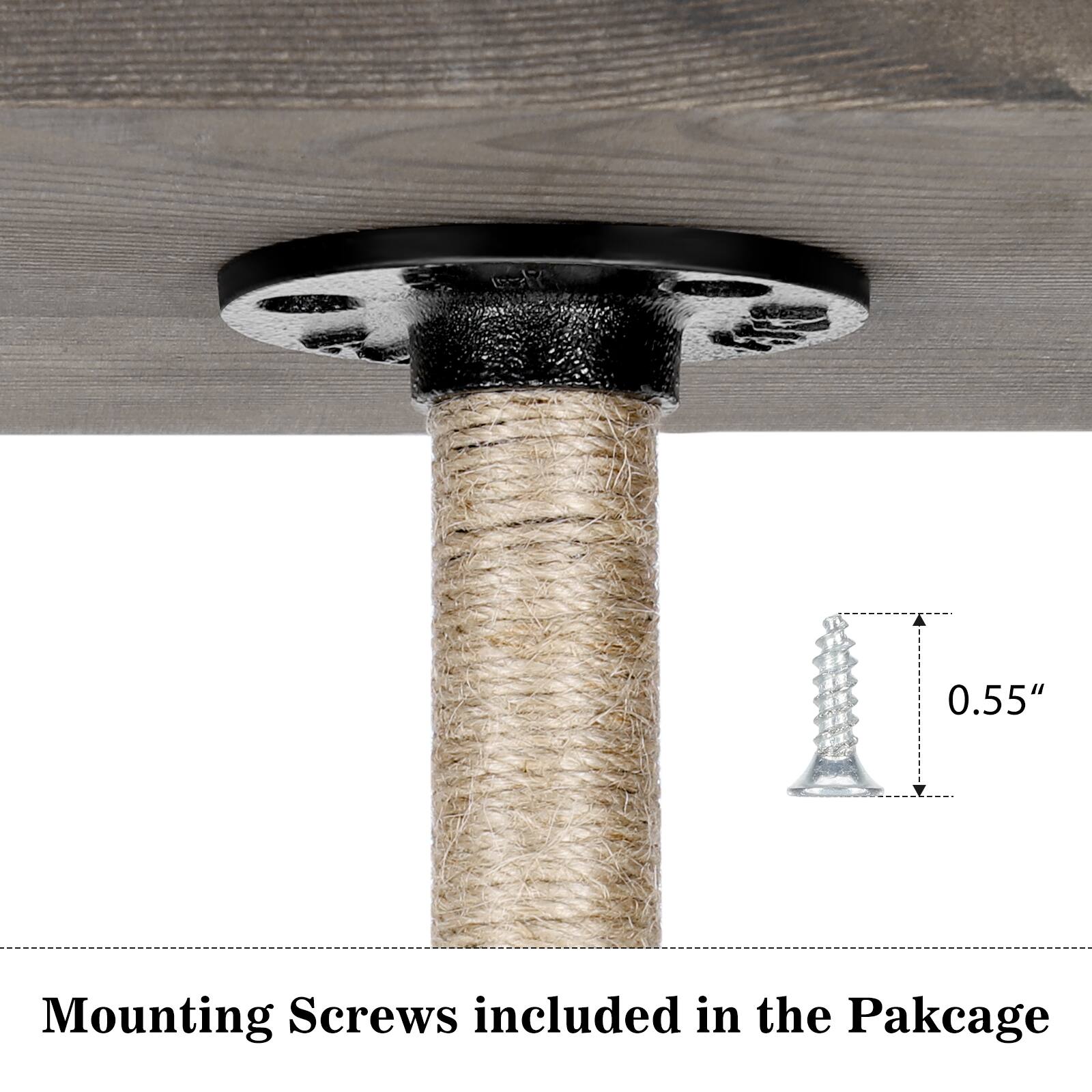 0.55"  
Mounting Screws included in the Package
