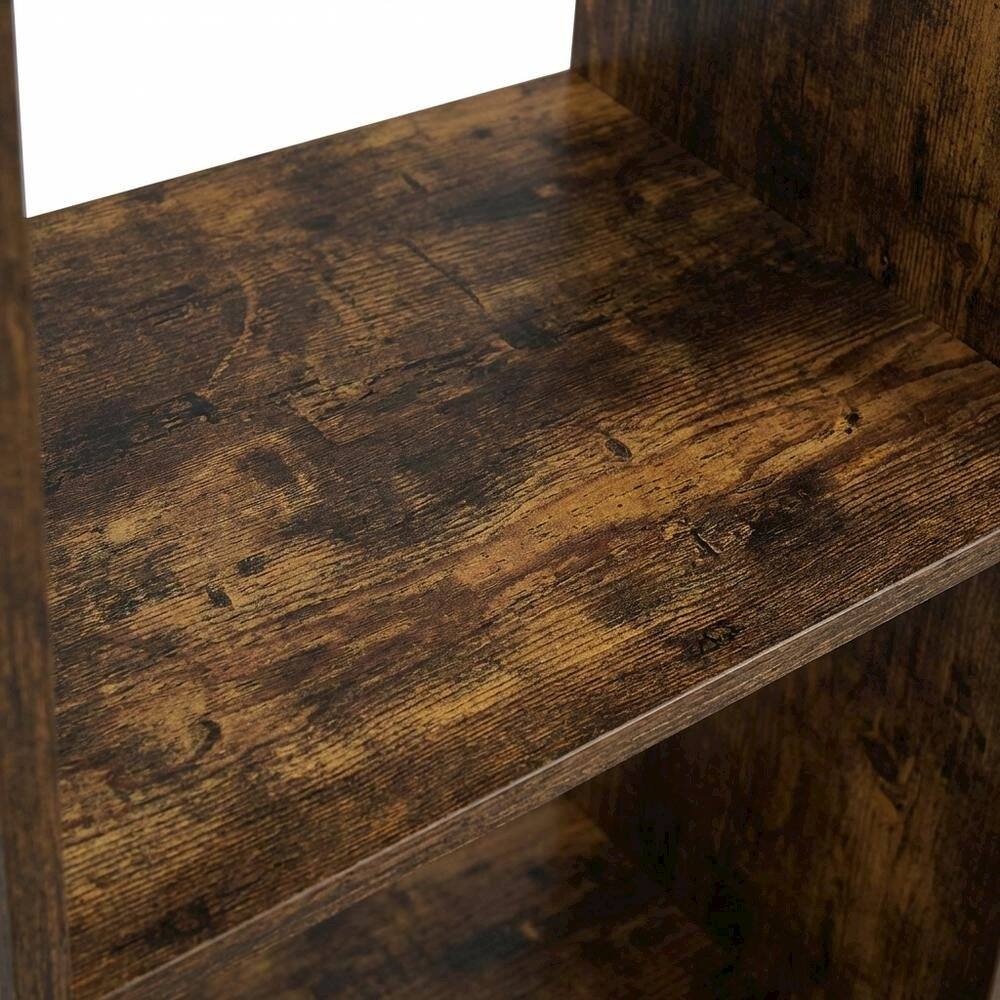 Alt View 1. FurniFact - Wooden bookcase with sleek design and sturdy construction - Amber Pine.