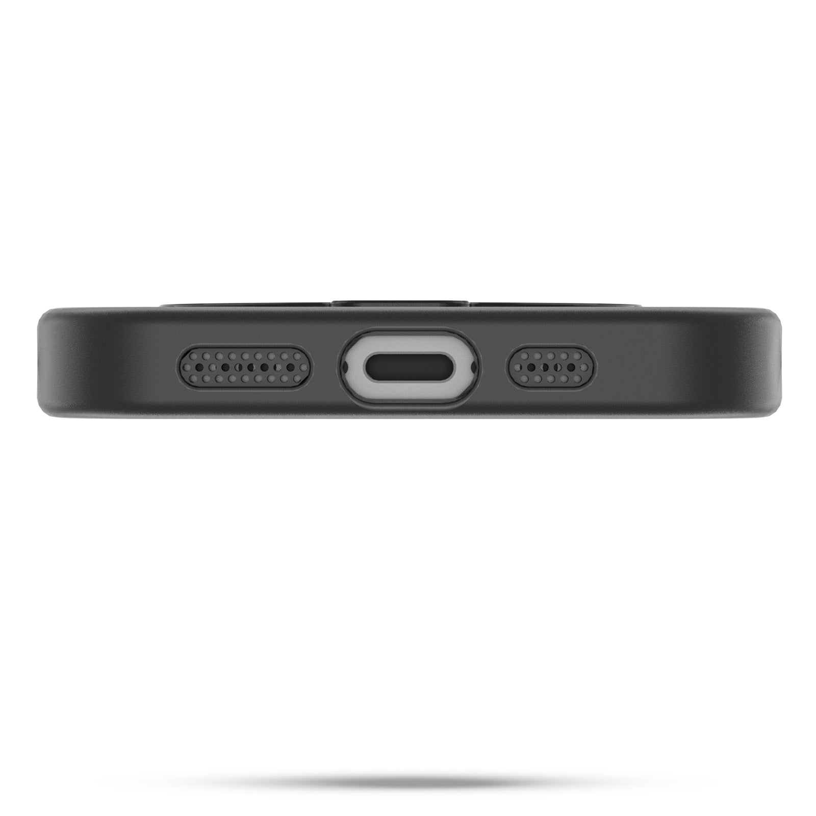 Alt View 3. Mybat Pro - Shade Series Case w/ MagSafe Ring Stand for Apple iPhone 17e / 16e - Black - Black.