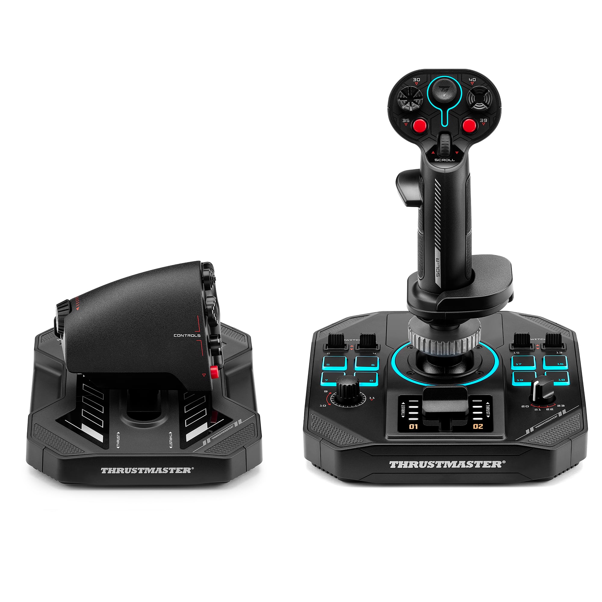 Thrustmaster - Sol-R4 HOTAS - Joystick and Throttle for Flight Simulation (Compatible with PC) - Black