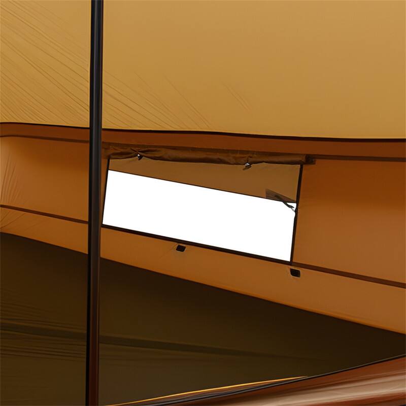 Alt View 4. HTUTWOO - Cabin Hot Tent with Stove Jack - Lightweight Waterproof 2 Person Camping Tent, Pole-Free Portable 4-Season Shelter,Nylon - Brown.