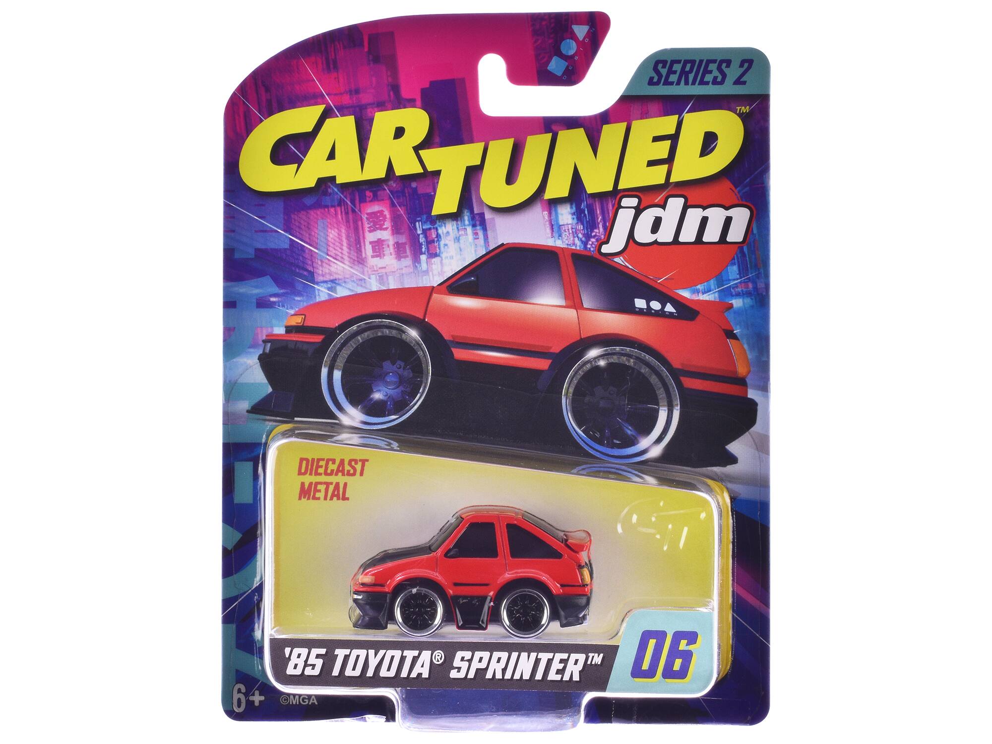 SERIES 2 TM CAR TUNED jdm ..A DIECAST METAL '85 TOYOTA R SPRINTER 06 6+ MGA
