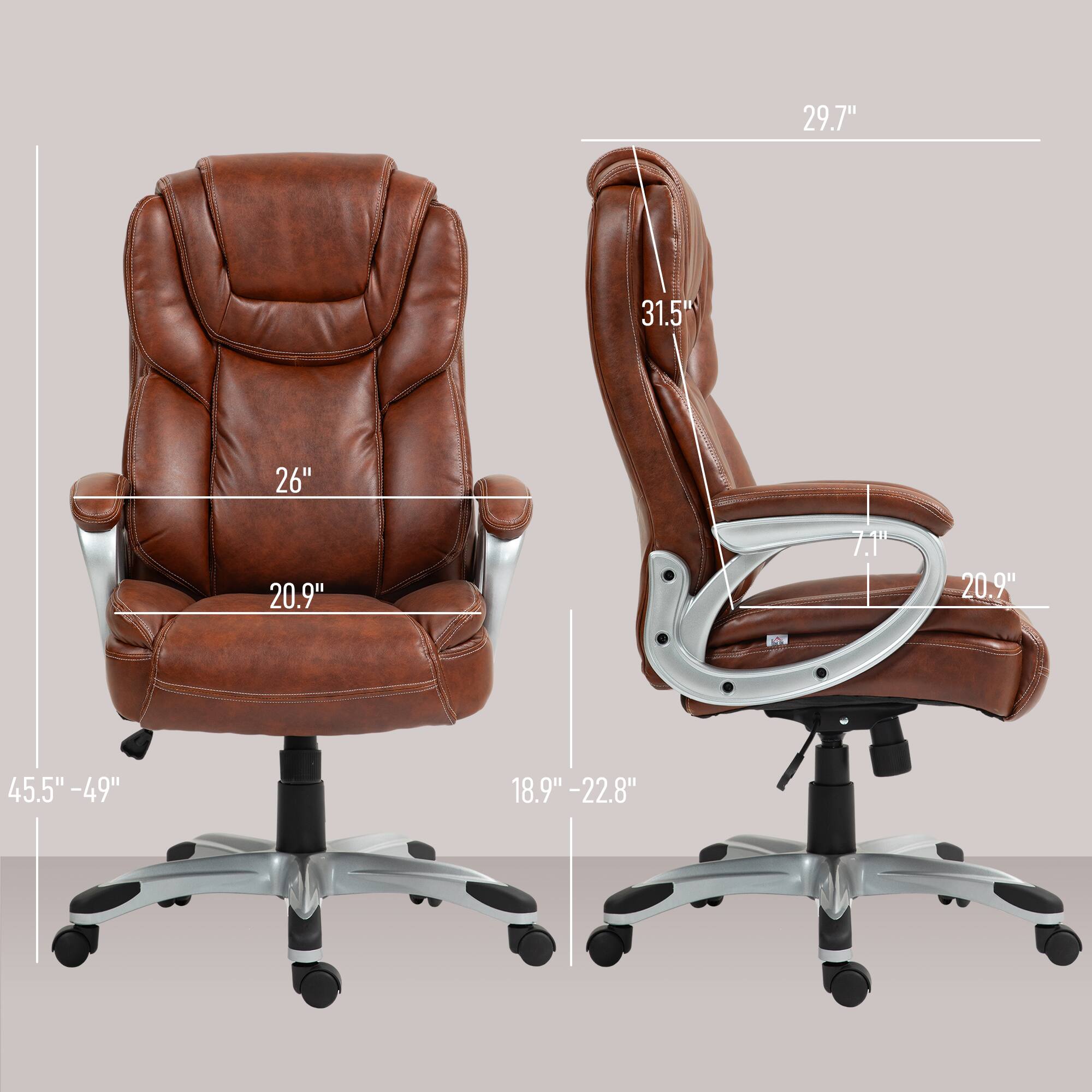 Sure, here is the corrected and grouped text from the image:

- **Seat Width:** 26"
- **Seat Depth:** 20.9"
- **Back Height:** 29.7"
- **Armrest Height:** 31.5"
- **Armrest Width:** 20.9"
- **Seat Height:** 45.5" - 49"
- **Base Width:** 18.9" - 22.8"
- **Seat Depth Adjustment:** 7.1"