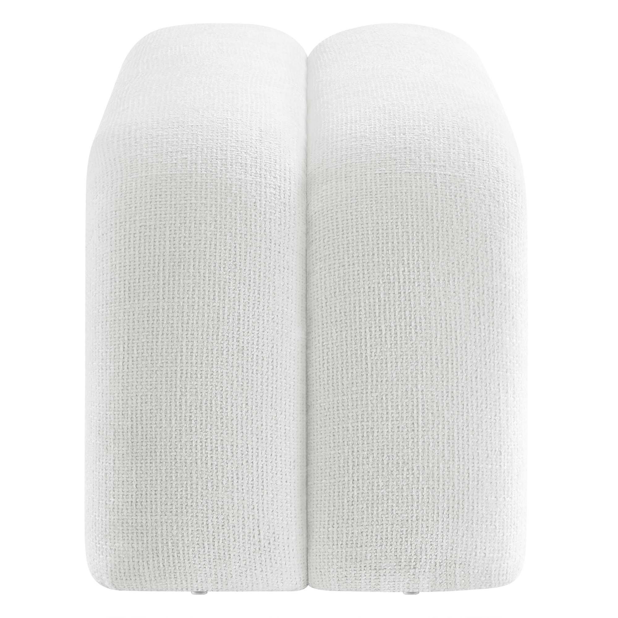 Back. Modway - Dax 50.5" Chenille Upholstered Accent Bench by Modway - White.