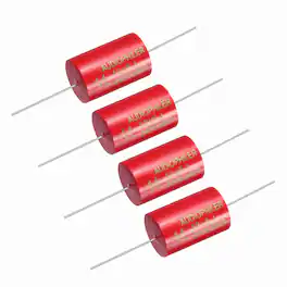 Unique Bargains - 4pcs 12uF 250V Axial MKP Film Capacitor for Audio Speaker Crossover Frequency Divider - Red