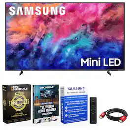Bundle - Samsung - 43" Mini LED 4K Vision AI TV, Titan (2026) + 1-Year Extended Warranty Package