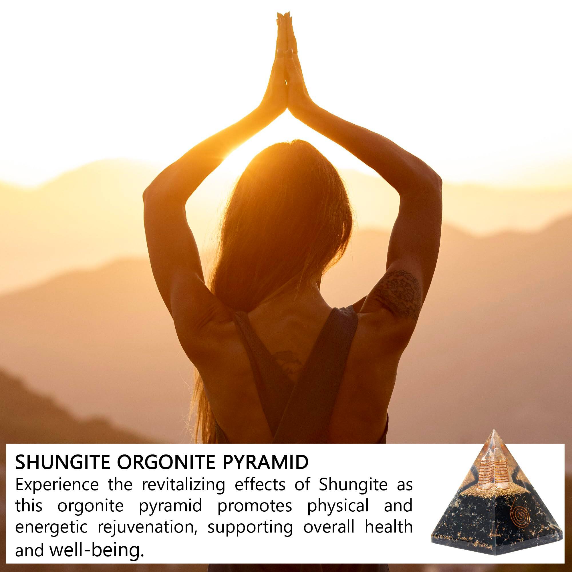 SHUNGITE ORGONITE PYRAMID

Experience the revitalizing effects of Shungite as this orgonite pyramid promotes physical and energetic rejuvenation, supporting overall health and well-being.