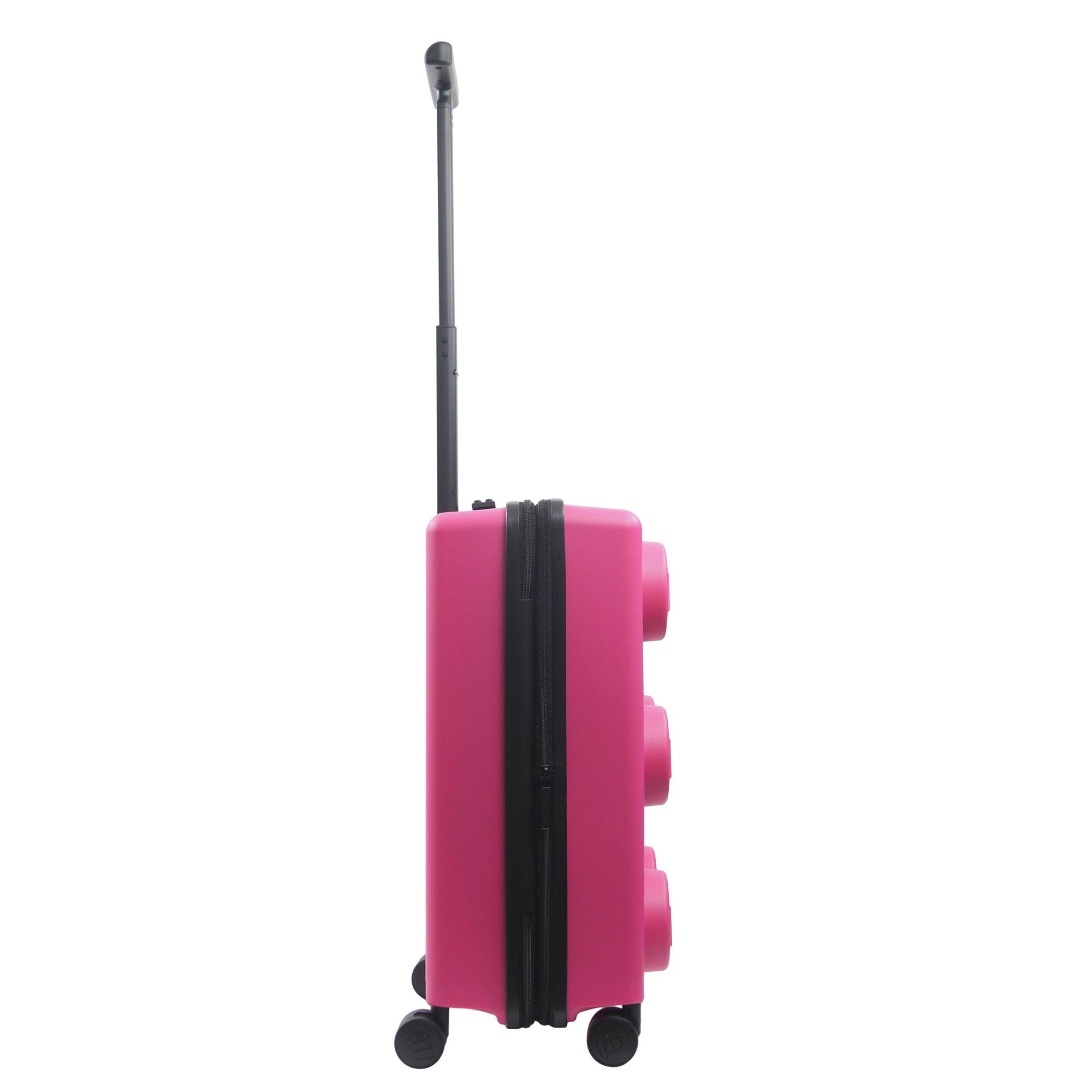 Left. LEGO - Signature Brick 2x3 Trolley Expandable 21.5 inch carry-on luggage - PINK.