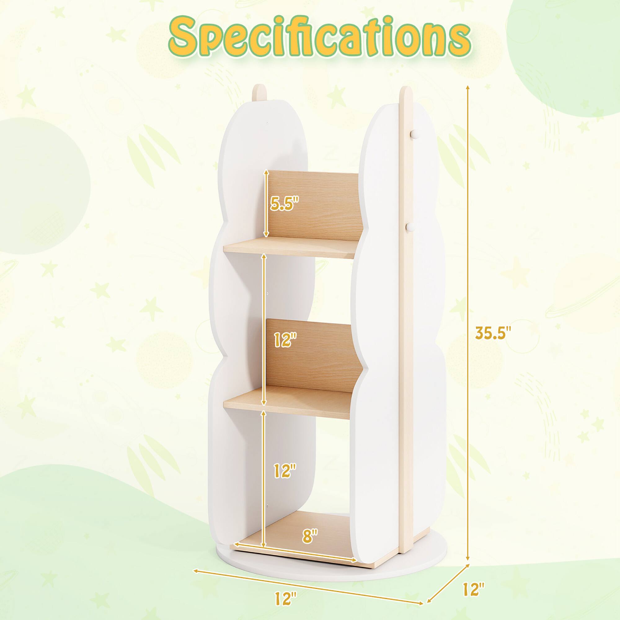 Specifications 5.5", 12", 35.5", 12", 8", 12", 12"