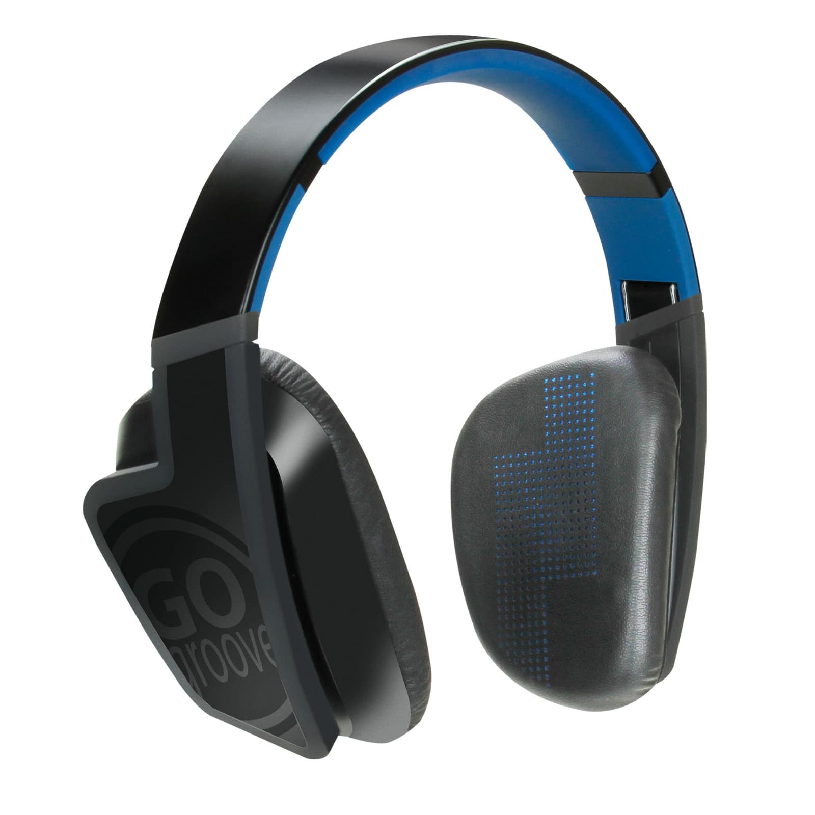 GOgroove - water-resistant wireless headphones with microphone folding design - Blue