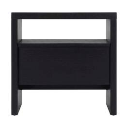 Starlight Canyon Home - Contemporary Nightstand with Mahogany Solid & Oak Veneer Finish - Black