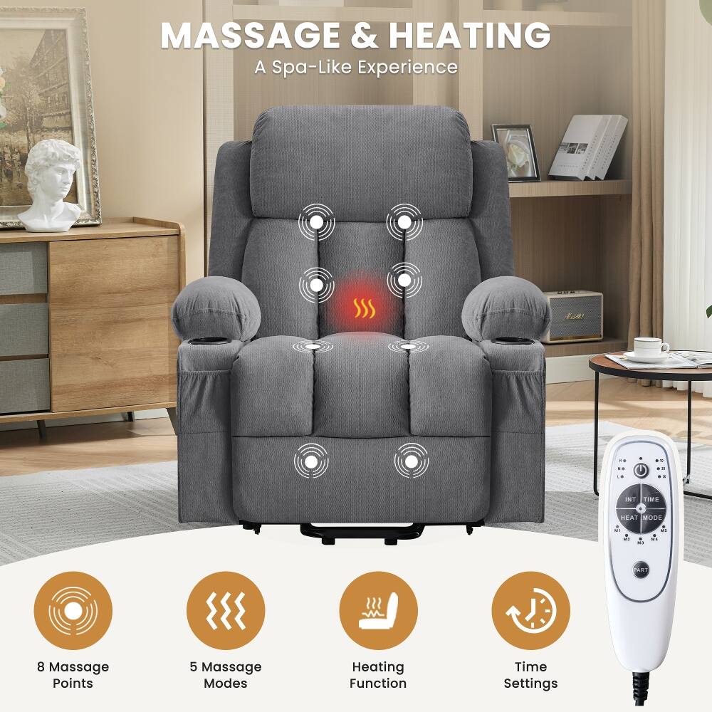 MASSAGE & HEATING  
A Spa-Like Experience

- 8 Massage Points
- 5 Massage Modes
- Heating Function
- Time Settings