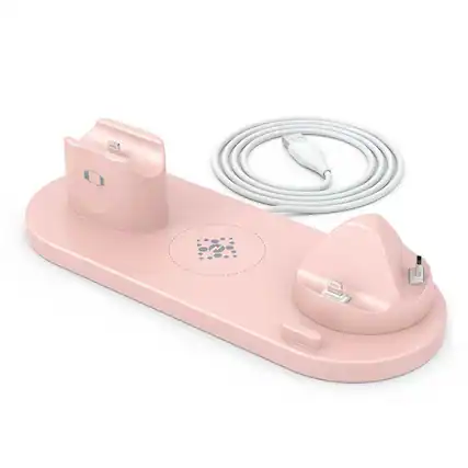 Front. Cluzine - 6-in-1 Foldable Multifunctional Wireless Fast Charger for Phone, Watch & Earbuds.