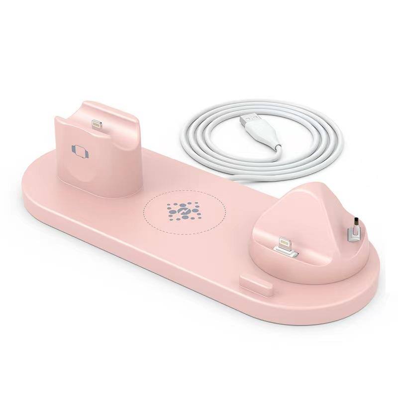 Front. Cluzine - 6-in-1 Foldable Multifunctional Wireless Fast Charger for Phone, Watch & Earbuds.