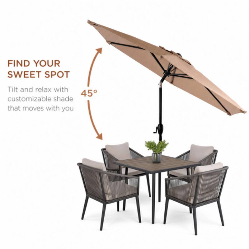 FIND YOUR SWEET SPOT  
Tilt and relax with 45° customizable shade that moves with you