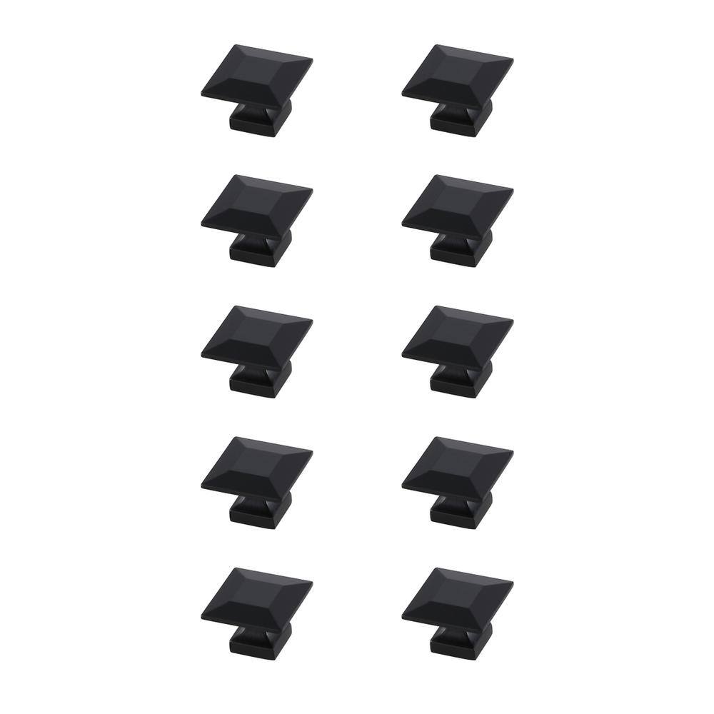 Alt View 2. Elegant Decor - Cecil 1.3" Matte Black Square Knob Multipack (Set of 10) - Matte Black.