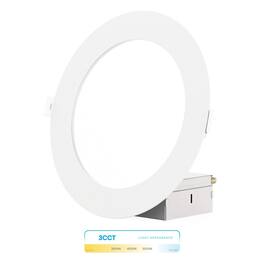 Infibrite - 6 In. Ultra-Thin Recessed LED Downlight 12W 1050LM 3CCT Selectable Wet Rated, Triac Dimmable 6-Pack - White