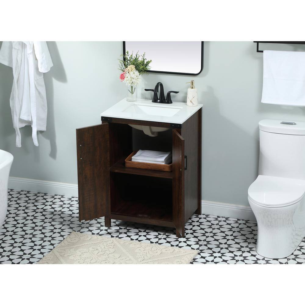 Alt View 8. Elegant Kitchen and Bath - 24 inch Single bathroom vanity in expresso - Expresso.