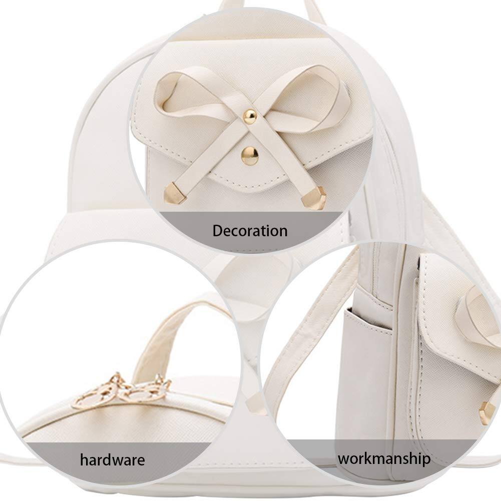 Alt View 1. Stamp n Camp - Bowknot Cute Leather Backpack Mini Purse For Women - Green.