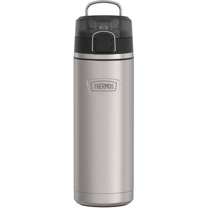 Front. Thermos - Thermos 24 oz. Icon Stainless Steel Water Bottle - Matte Stainless Steel - Matte Stainless Steel.
