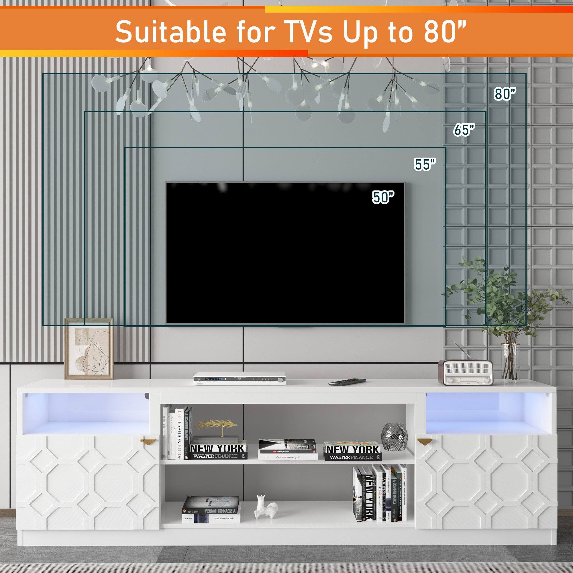 Suitable for TVs Up to 80"

80"
65"
55"
50"