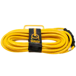 Firman - 25ft Medium Duty 5-15P to (3) 5-15R Generator Utility Power Cord With Storage Strap - Gold, black