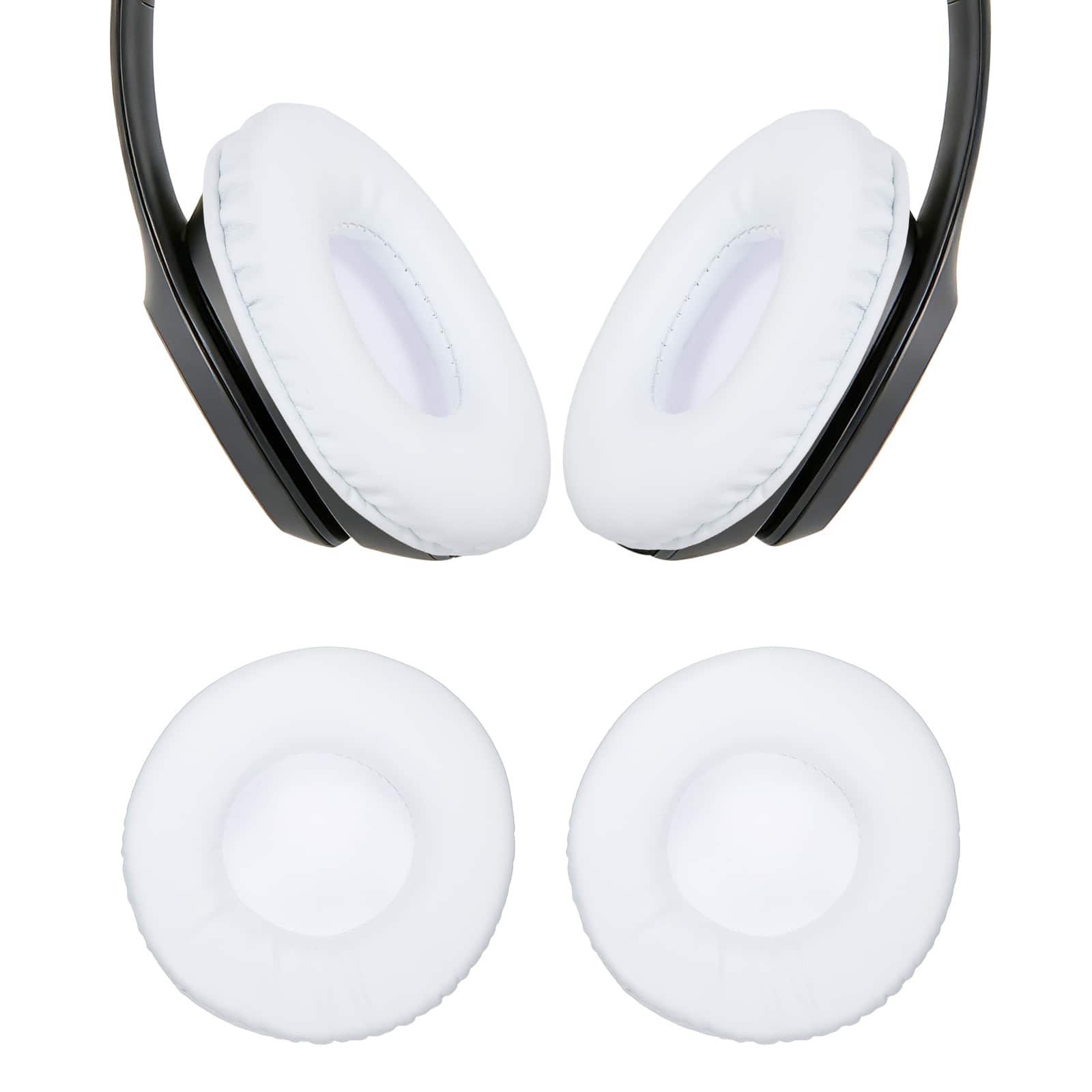Unique Bargains - 2pcs Universal Wireless Ear Pads Replacement Cushions 4.3 Inch Soft High Density for Headphones Gaming - White