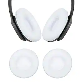 Unique Bargains - 2pcs Universal Wireless Ear Pads Replacement Cushions 4.3 Inch Soft High Density for Headphones Gaming - White