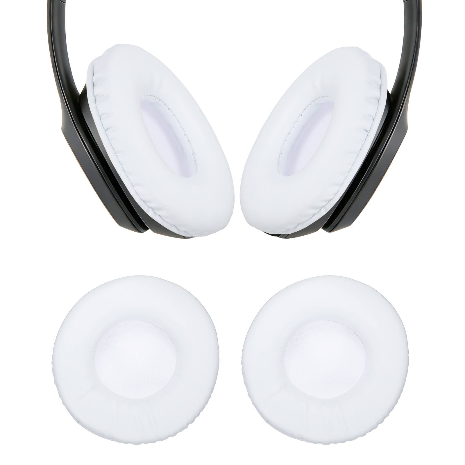 Front. Unique Bargains - 2pcs Universal Wireless Ear Pads Replacement Cushions 4.3 Inch Soft High Density for Headphones Gaming - White.