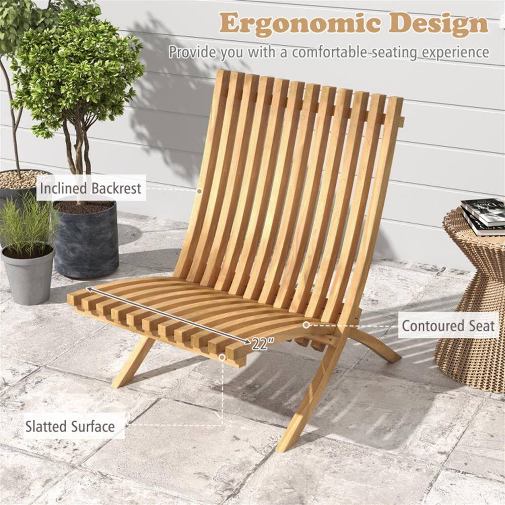 Ergonomic Design  
Provide you with a comfortable seating experience  
Inclined Backrest  
22"  
Contoured Seat  
Slatted Surface
