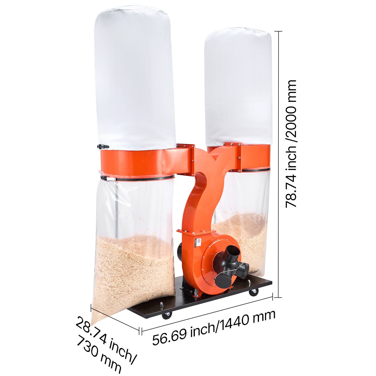 78.74 inch/2000 mm  
28.74 inch/730 mm  
56.69 inch/1440 mm