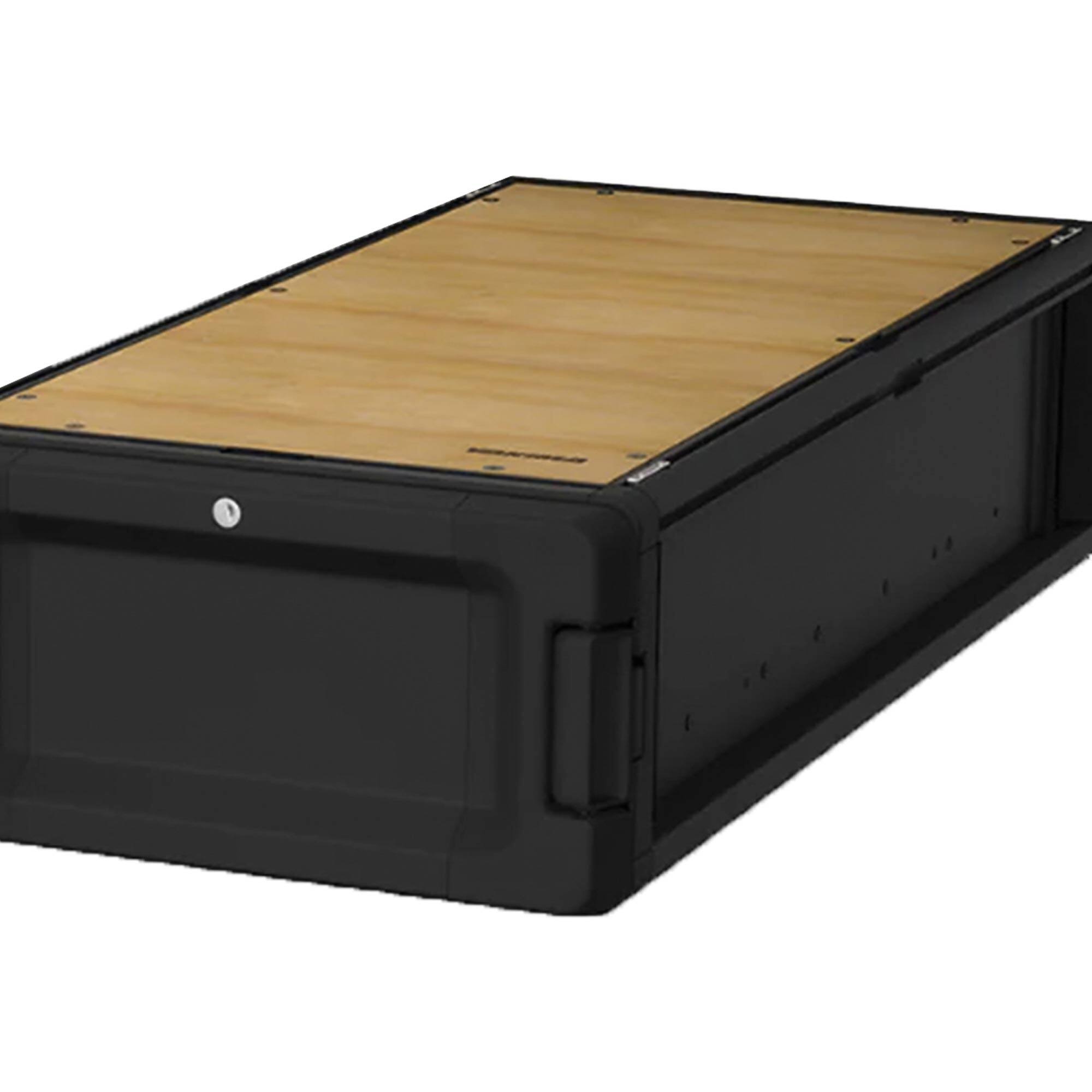Alt View 5. Yakima - Yakima MOD Topper LG Half Sized Drawer Add On w/Finished Top Surface & SKS Lock - BLACK/BAMBOO.