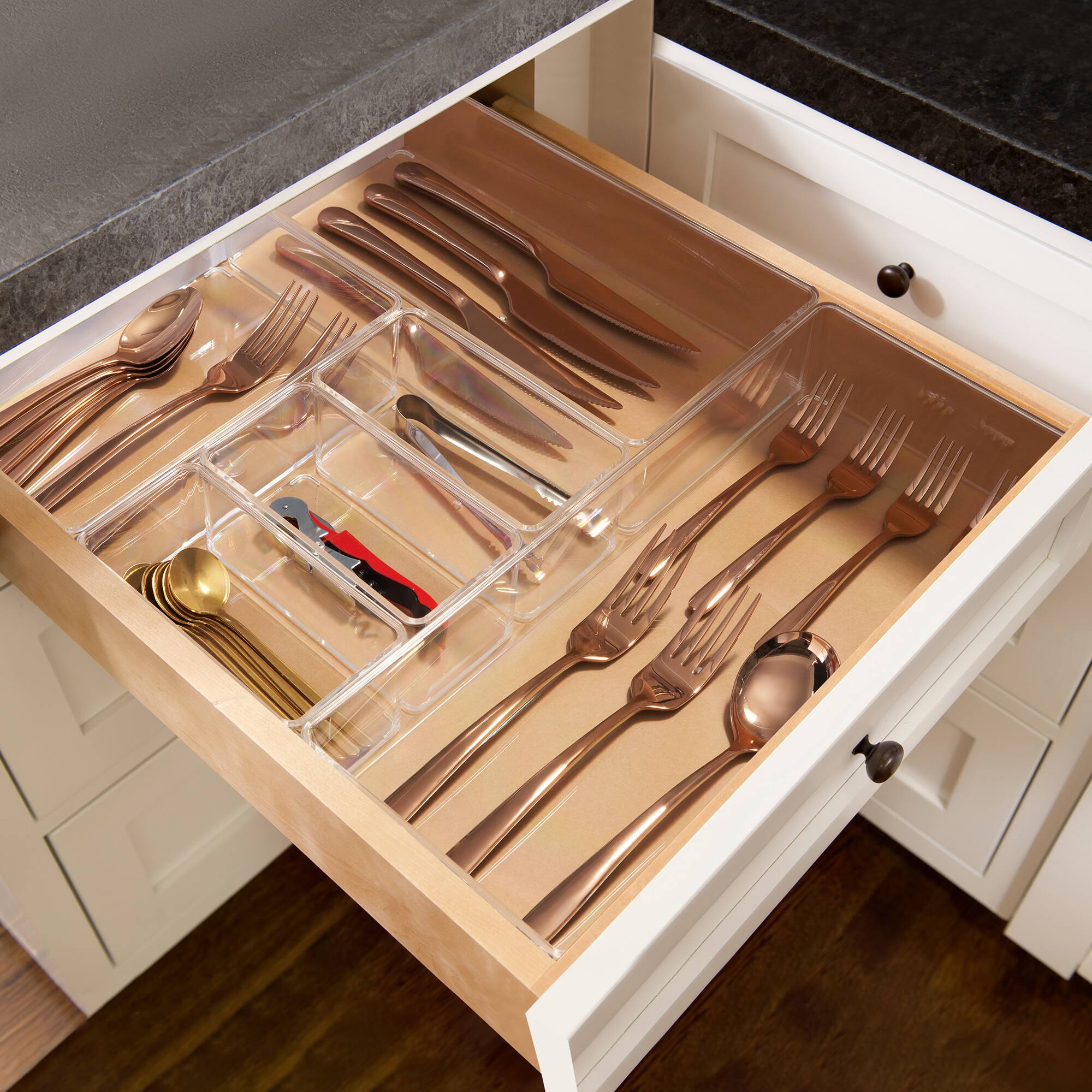Alt View 1. Sorbus - Sorbus Kitchen Drawer Organizer - Great Organization Solution for Any Kitchen Drawer - Store Utensils - Six.