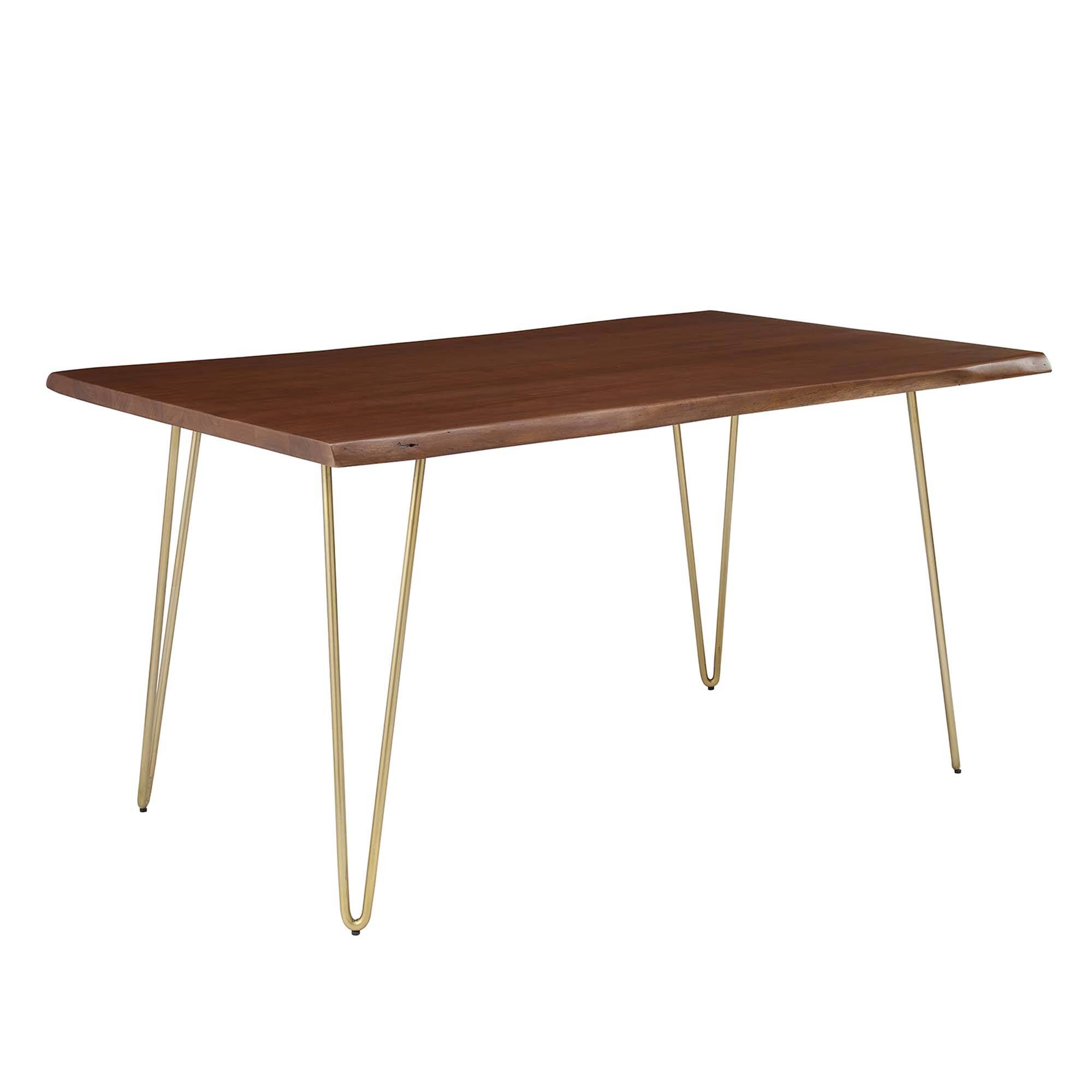 Angle. Modway - Ardor 60" Live Edge Acacia Wood Acacia Wood Dining Table - Brown.