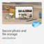 Secure photo and file storage with OneDrive.