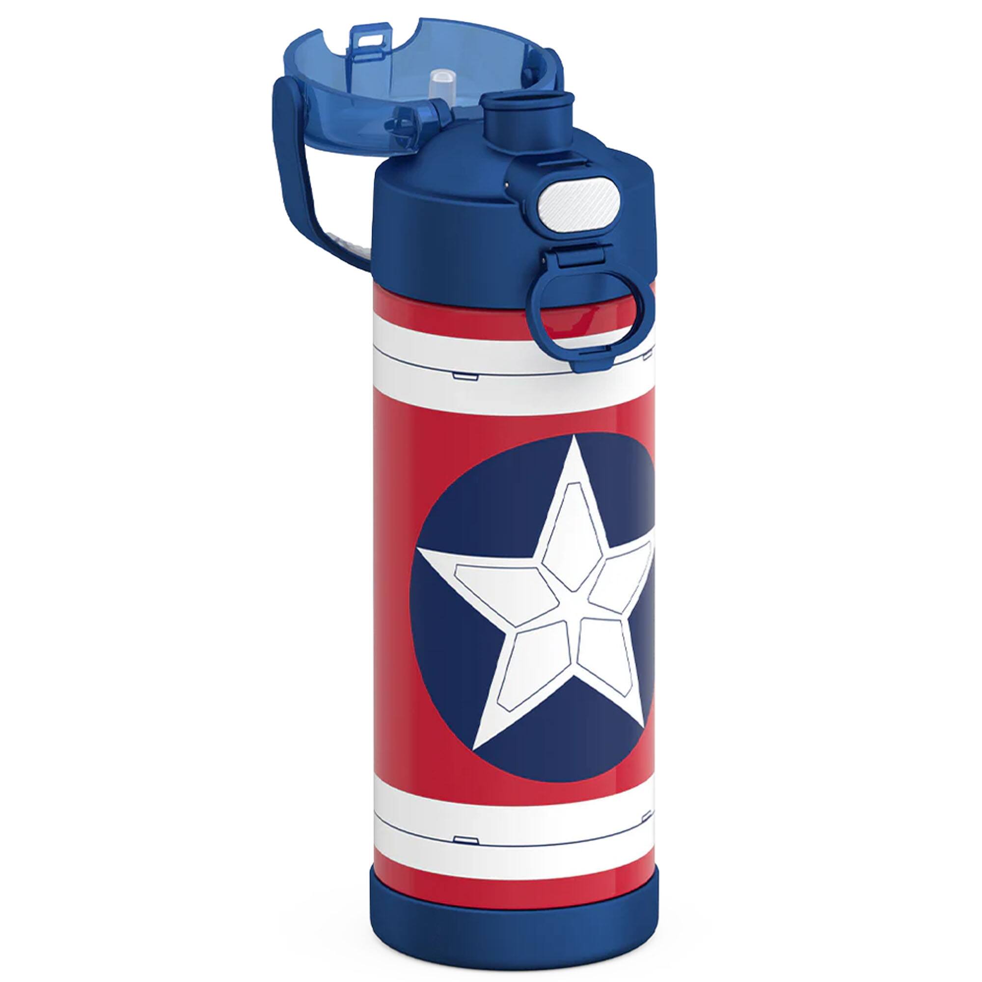 Alt View 1. Thermos - Thermos 16 oz. Kid's Funtainer Stainless Steel Water Bottle - Captain America Brave New - Captain America Brave New.