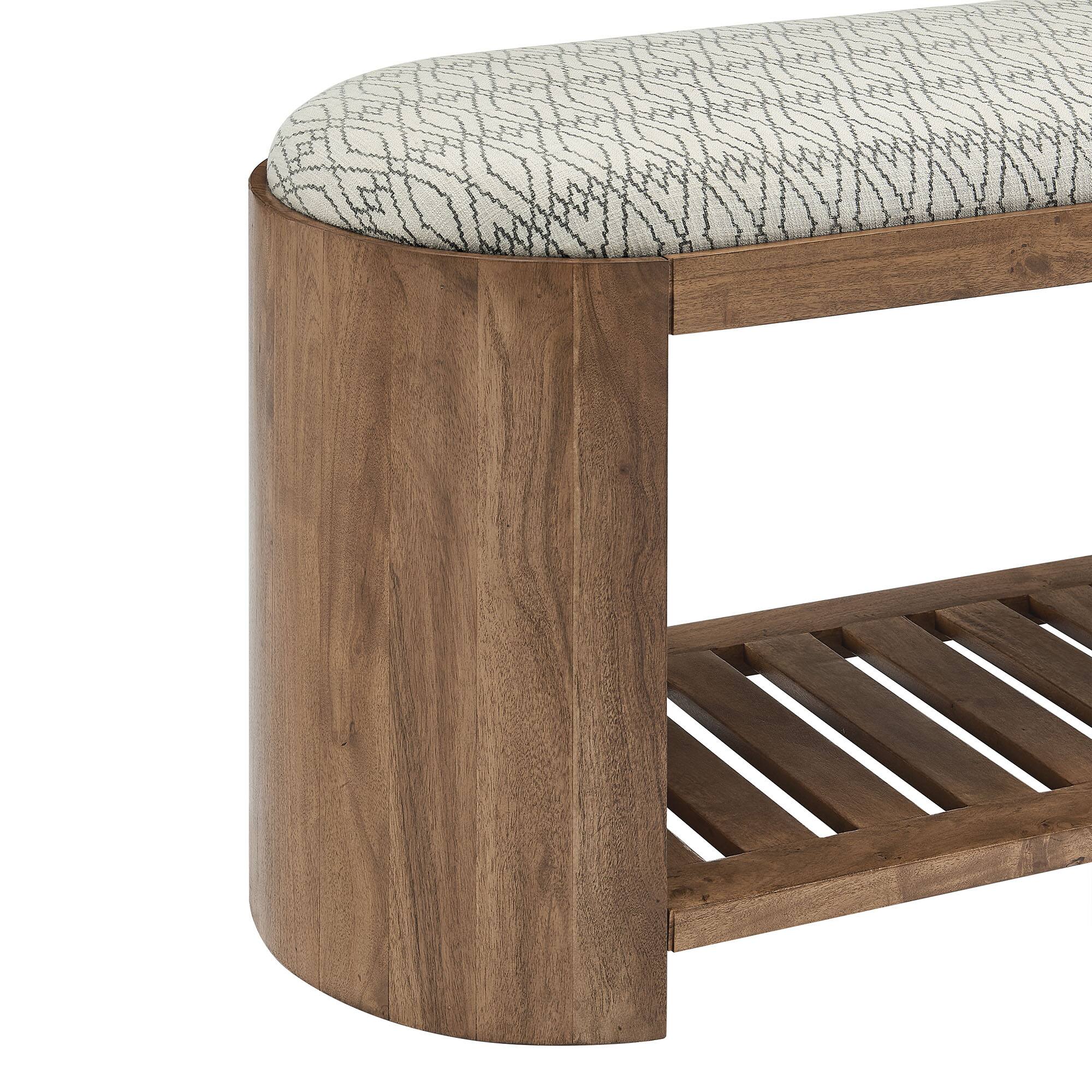 Alt View 2. Modway - Ashby 45" Geometric Upholstered Bench by Modway - Brown.